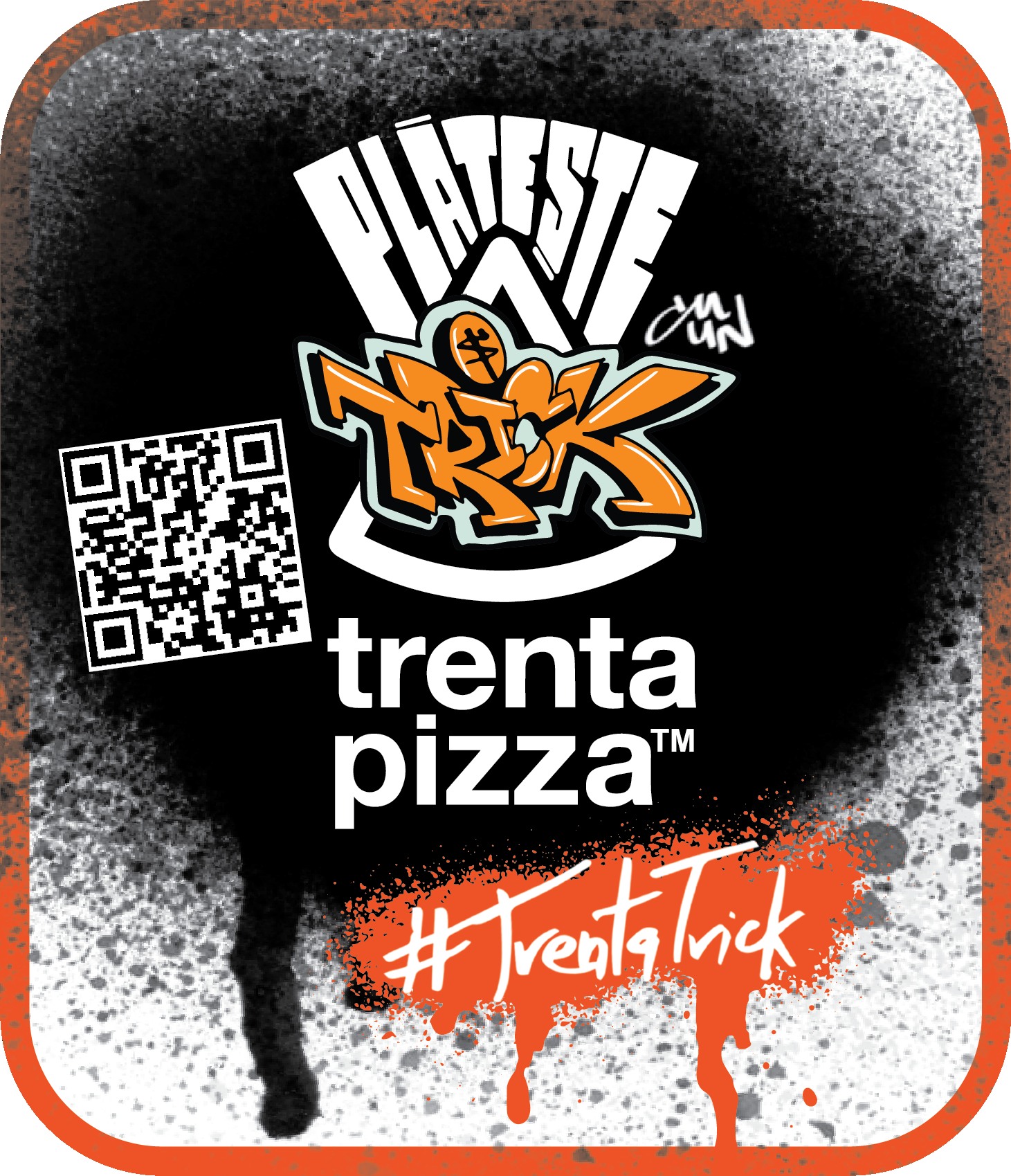 Sticker Trenta Tricks — versiune dreptunghiulară